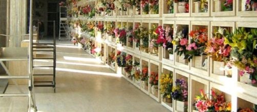 I loculi della parte nuova del cimitero di Noto