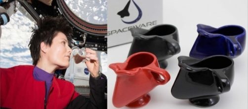 La taza espacial de porcelana a un costo de 74.95 dólares cada una, se oferta en dos tonos de negro, o azul brillante. Foto: SPACEWARE