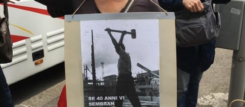 Manifestazione dei lavoratori contro la riforma Fornero