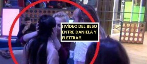 Daniela y Elettra se han besado en la fiesta. Vídeo en la noticia