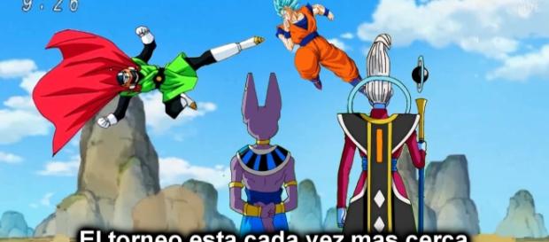 Goku y Gohan entrenan para el torneo. Goku y Gohan entrenan para el torneo.