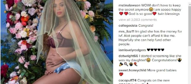 Her mum Tina Knowles-Lawson expressed her joy at the news; credit: @mstinalawson Her mum Tina Knowles-Lawson expressed her joy at the news; credit: @mstinalawson