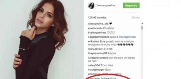 A foto de Bruna Marquezine e o comentário de Neymar A foto de Bruna Marquezine e o comentário de Neymar