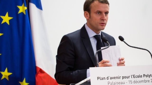 Emmanuel Macron à l'école Polytechnique
