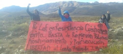 Las tierras ancestrales del Departamento Cushamen están en sector Vuelta del Rio Leleque Ruta 40