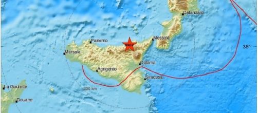 Terremoto magnitudo 3.4 Sicilia, 17/01/2017