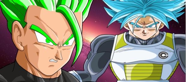 Son Gohan de cabello verde y trunks Son Gohan de cabello verde y trunks