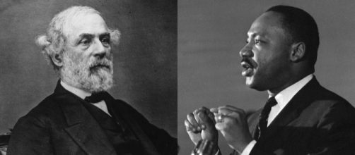 General Robert E. Lee (left) and Martin Luther King Jr. (right) celebrated on the same day. Photo via thedailybeast.com