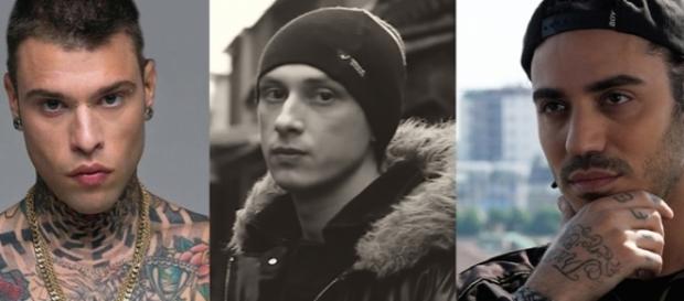 Da sinistra: Fedez, Inoki Ness e Marracash. Da sinistra: Fedez, Inoki Ness e Marracash.