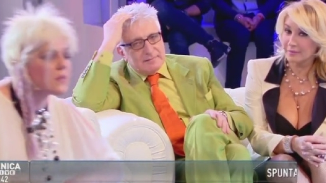 Alberico Lemme durante un confronto con Manuela Villa a Domenica Live