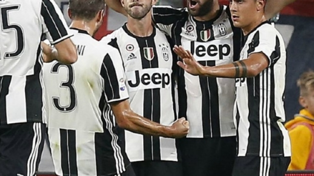 gol della Juventus- esultanza giocatori