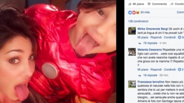 La risposta di Belen alla polemica del bacio Credits: Facebook