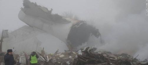 Picture of the crash with smoke all around.http://edition.cnn.com/2017/01/15/asia/kyrgyzstan-plane-crash/index.html