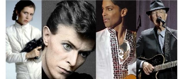 Carrie Fisher, David Bowie, Prince, Leonard Cohen,... muchos han sido los famosos que nos han dejado en el 2016. Carrie Fisher, David Bowie, Prince, Leonard Cohen,... muchos han sido los famosos que nos han dejado en el 2016.