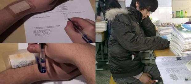 Alunos que foram criativos na hora de colar. Alunos que foram criativos na hora de colar.