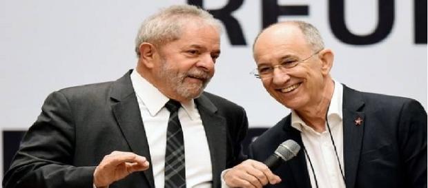 Ex-presidente Lula e Rui Falcão, presidente do PT Ex-presidente Lula e Rui Falcão, presidente do PT