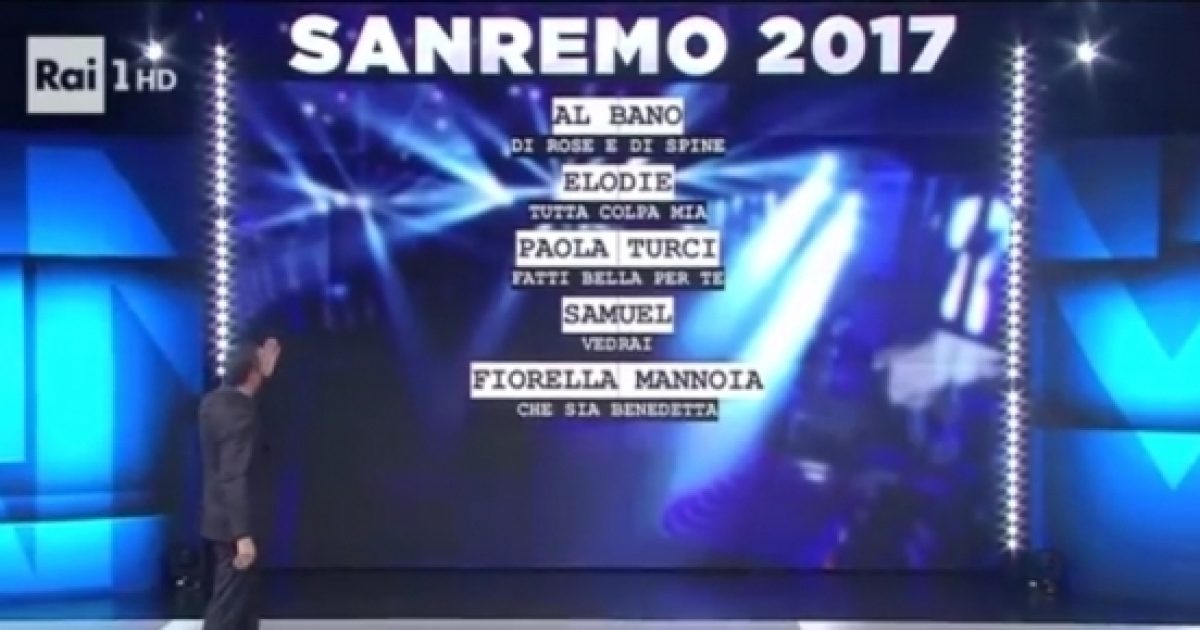 Sanremo 2017: Programma Serate Al Festival, Cover Per I Cantanti Big ...