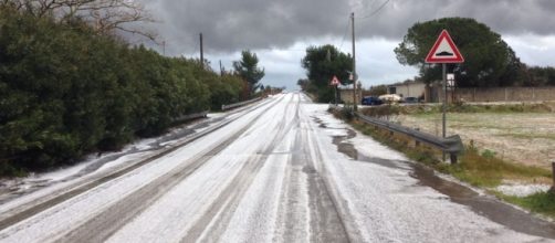 Tanta grandine nelle scorse ore nel Salento.