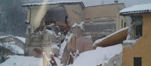 Un immagine drammatica dell'ultimo terremoto che ha colpito le zone del centro Italia.