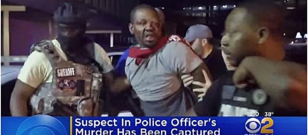 Cop Killer Marketh Loyd arrested / Photo screencap from CBS New York via Youtube Cop Killer Marketh Loyd arrested / Photo screencap from CBS New York via Youtube