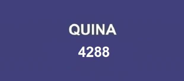 Resultado do sorteio Quina 4288 Resultado do sorteio Quina 4288