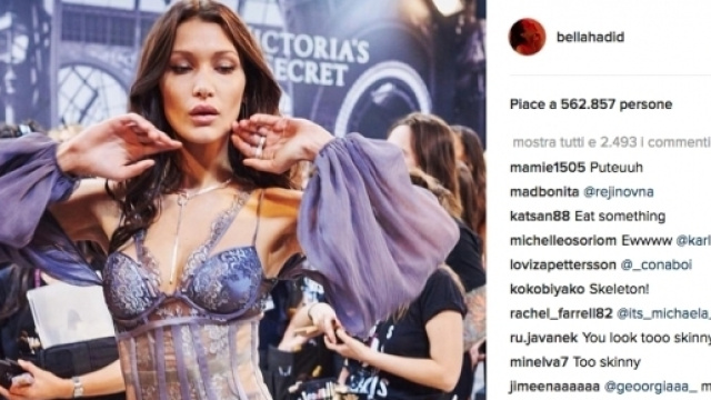 Bella Hadid è uno degli angeli di Victoria's Secret Credits: Instagram