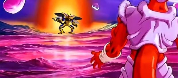imagen referencial de un enfrentamiento entre ambos villanos de DBZ imagen referencial de un enfrentamiento entre ambos villanos de DBZ