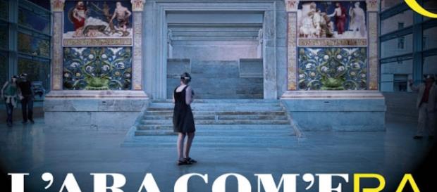 L'Ara pacis come non l'abbiamo mai vista ma possiamo scoprire indossando occhiali in 3D. L'Ara pacis come non l'abbiamo mai vista ma possiamo scoprire indossando occhiali in 3D.