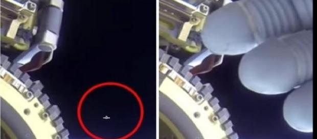 OVNI é filmado em transmissão ao vivo do espaço OVNI é filmado em transmissão ao vivo do espaço