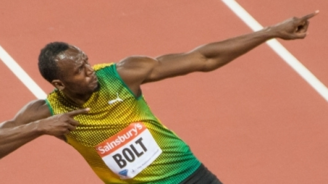La tipica esultanza di Usain Bolt