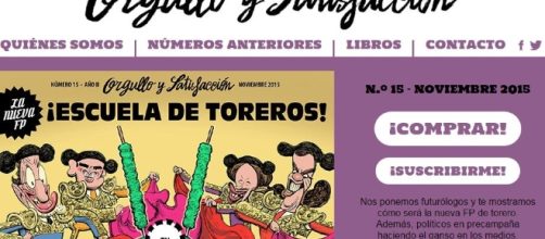 Una de las portadas de 'Orgullo y Satisfacción', con los cuatro líderes políticos de España en 2015.