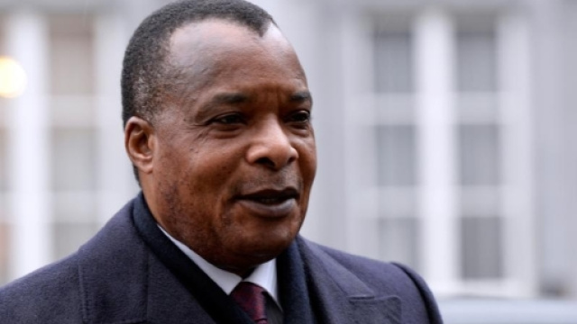 Sassou en arrivant aux Etats Unis