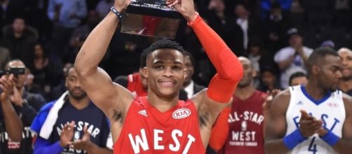 With coming off the bench this all-star game, Russell Westbrook will try to win three straight all-star MVPs