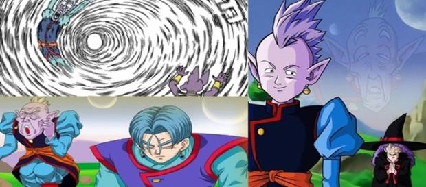 Bills encerró al Kaio Shin anciano en la espada Z Bills encerró al Kaio Shin anciano en la espada Z