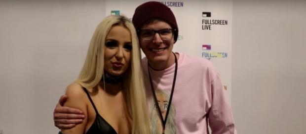 Screenshot of Tana Mongeau and iDubbbz, via YouTube ("idubbbz visits tana mongeau") Screenshot of Tana Mongeau and iDubbbz, via YouTube ("idubbbz visits tana mongeau")