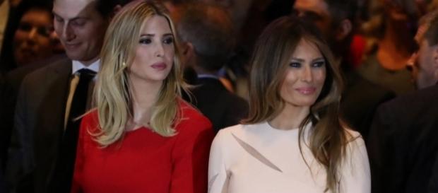 Ivanka e Melania durante campanha presidencial Ivanka e Melania durante campanha presidencial