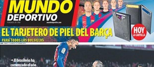 Reprodução do jornal "Mundo Deportivo", da Espanha Reprodução do jornal "Mundo Deportivo", da Espanha