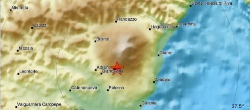 Sciame sismico sull'Etna, 30 gennaio 2017