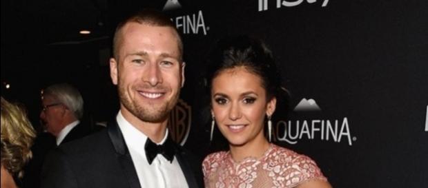 Nina Dobrev e Glen Powell na festa da InStyle após o Globo de Ouro 2016 Nina Dobrev e Glen Powell na festa da InStyle após o Globo de Ouro 2016