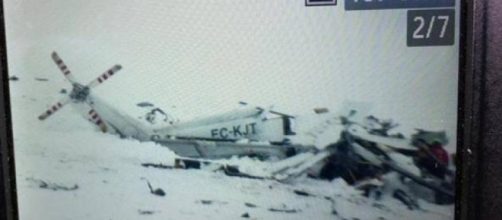 L'Aquila, elicottero del 118 precipita a Campo Felice: 6 persone a bordo