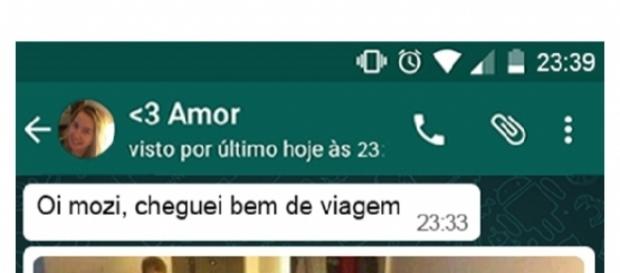 Print da conversa do casal no WhatsApp Print da conversa do casal no WhatsApp