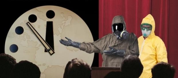 Doomsday Clock Scientists Wearing Hazmat Suits for Some Reason ... - robotbutt.com Doomsday Clock Scientists Wearing Hazmat Suits for Some Reason ... - robotbutt.com