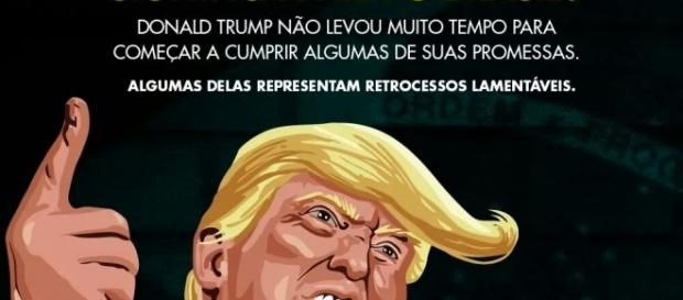 Foto que o PSDB postou no Facebook para divulgar a carta sobre Trump Foto que o PSDB postou no Facebook para divulgar a carta sobre Trump