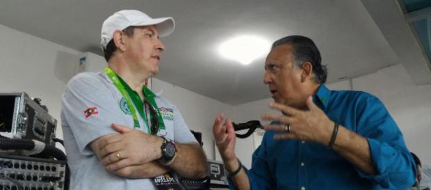 Rafael Henzel e Galvão Bueno dividiram a transmissão na Globo Rafael Henzel e Galvão Bueno dividiram a transmissão na Globo