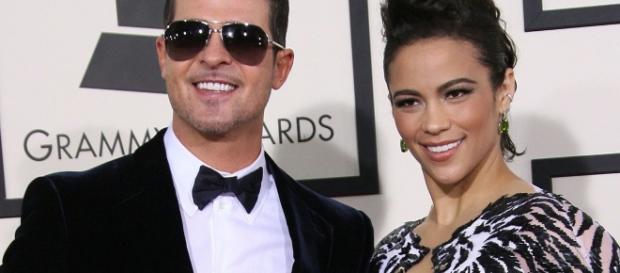 Robin Thicke with ex-wife Paula Patton (Image via: mirror.co.uk) Robin Thicke with ex-wife Paula Patton (Image via: mirror.co.uk)