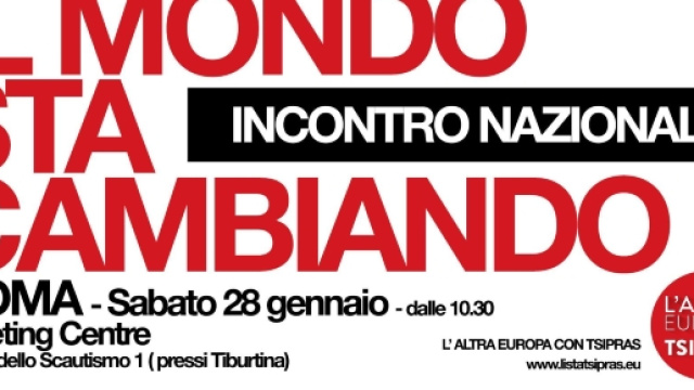 Assemblea nazionale L'Altra Europa con Tsipras sabato 28 gennaio a Roma