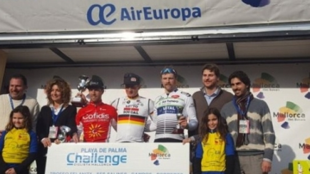 Il podio della prima prova della Challenge Maiorca