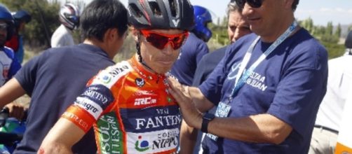 Damiano Cunego è caduto nella quarta tappa della Vuelta San Juan