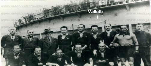 Ferdinando Valletti in una partita Vecchie Glorie del Milan