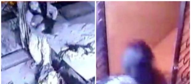 Mulher enfurecida tirou o menino da cama Mulher enfurecida tirou o menino da cama